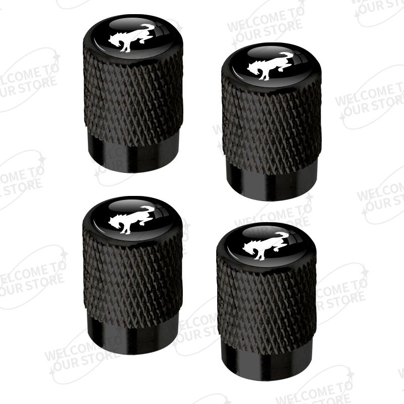 Aluminum For Ford Bronco Logo ST Line Focus Fiesta EcoBoost Hybrid 4pcs Car Decor Wheel Tire Valve Caps Stem Cover Accessories