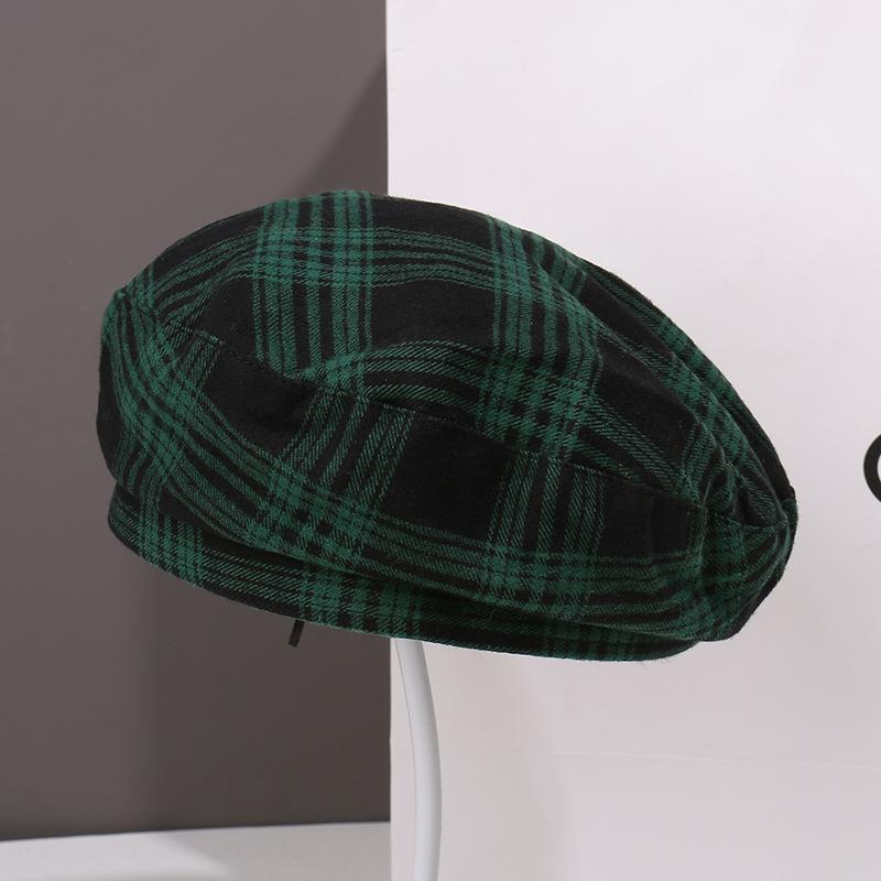 Letter embroidery beret children's fashion face small versatile autumn and winter warm painter hat newsboy hat
