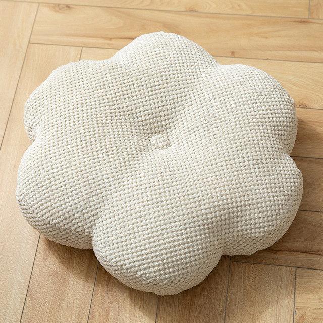 Modern Flower Cushion Floor Pillow Thick Back Cushion Tatami Meditation Seating Pouf For Living Room Yoga Bedroom Sofa Bench