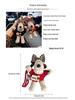 Plush Cartoon Chef Dog Keychain with Bow Tie – Cute Knitted Sweater Design Doll for Bags and Cars