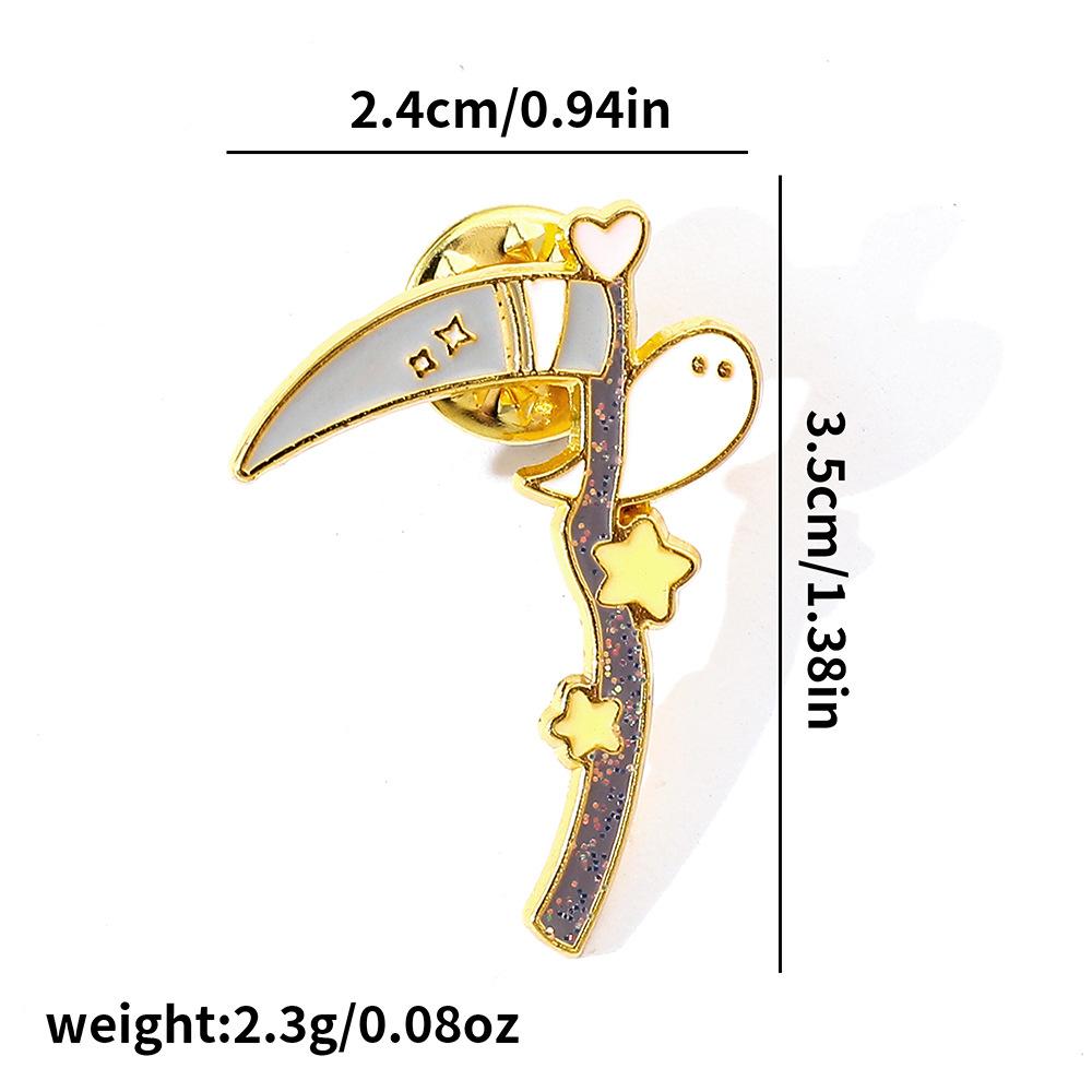 Креативная Личность Хэллоуин Брошь Котенок Призрак Металлическая Значок Сплав Капельная Булавка