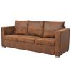 VidaXL Ensemble de canapés 3 pcs Cuir daim synthétique