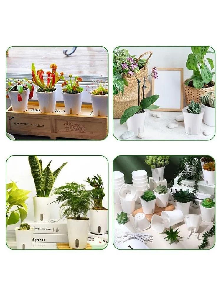 עציץ פרחים שרף יצירתי לשולחן העבודה לגינון ביתי, סוקולנטים, מרפסת