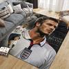 Becks Flannel Printed Carpet, Home Sofa Decoration for Living Room & Bedroom, Non‑Slip Play Flannel Floor Mat for Game Room