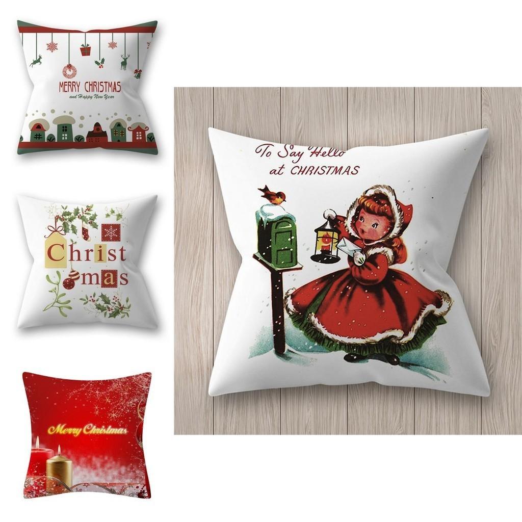 Vibrant Christmas Themed Decorative Cushion Cover For Festive Home Decor 18x18