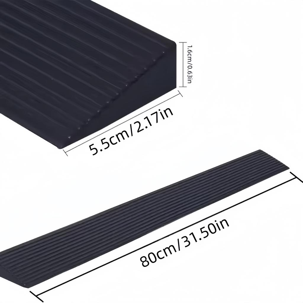 1PC 80cmX5.5cm  Multi Purpose Ramp Mat Door Threshold Ramp Self Adhesive Durable Non Slip Suitable for Robotic Vacuums Home