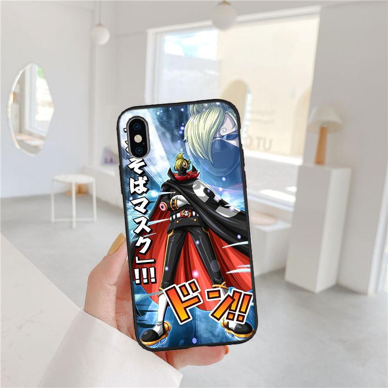 FM43 One Piece Sanji Soft Shell Phone Case for iPhone 16 15 14 13 12 Pro Max Plus Mini
