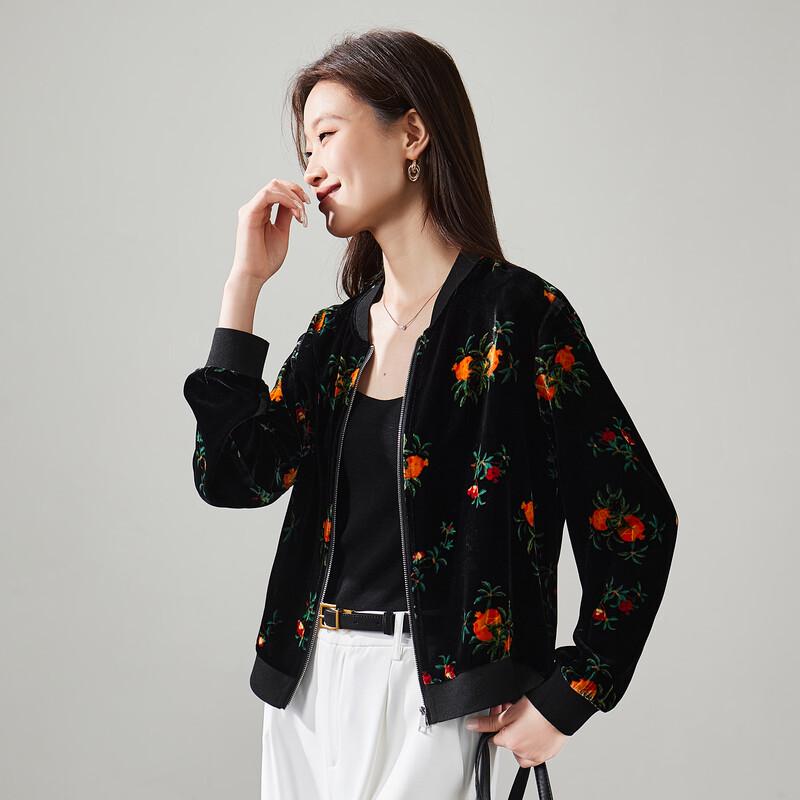 SOFSIL Retro Print Velvet Jacket XL