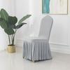Wedding Spandex Chair Cover With Pleated Skirt Stretch Lycra Elastic For Party Banquet Hotel Decoration