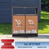 Stainless Steel Antique Outdoor Trash Can for Parks and Courtyards