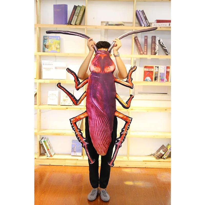 Cockroach Plush Toy 3D Simulation Insect Pillow Funny Weird Gift for Kids Birthday Party Favor