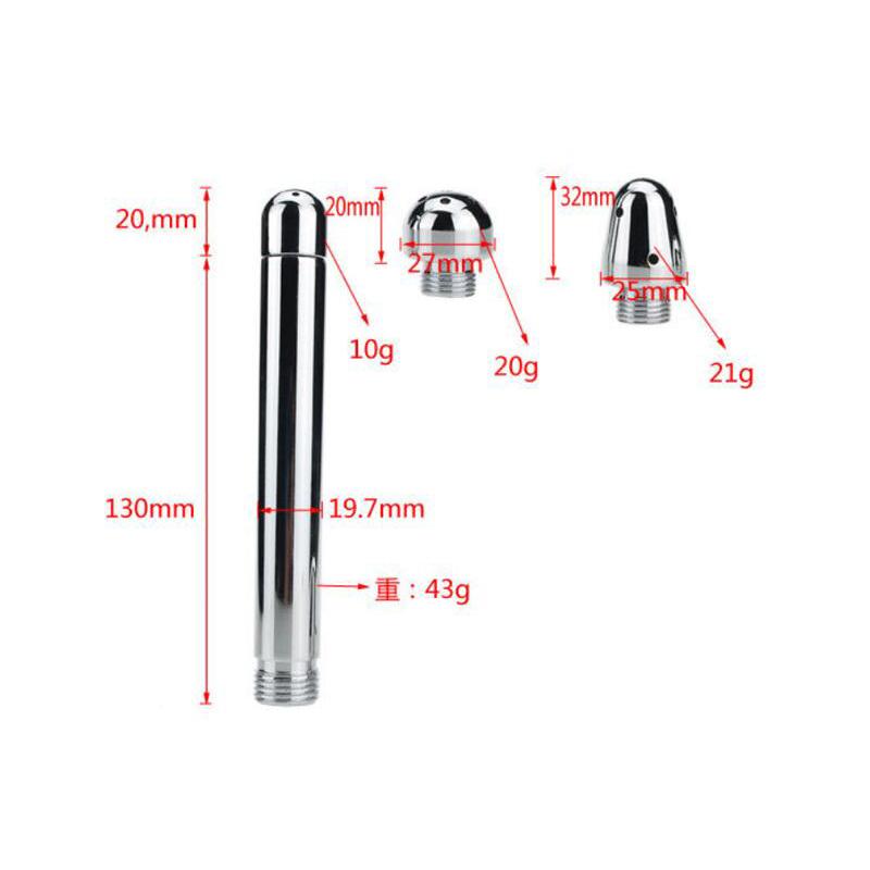 Vagina-Anus-Dreikopf-Spülung aus Aluminiumlegierung, Klistierzubehör, Analsex-Reinigungswerkzeug, Bidet für Erwachsene, Analplug, exotisches Spielzeug