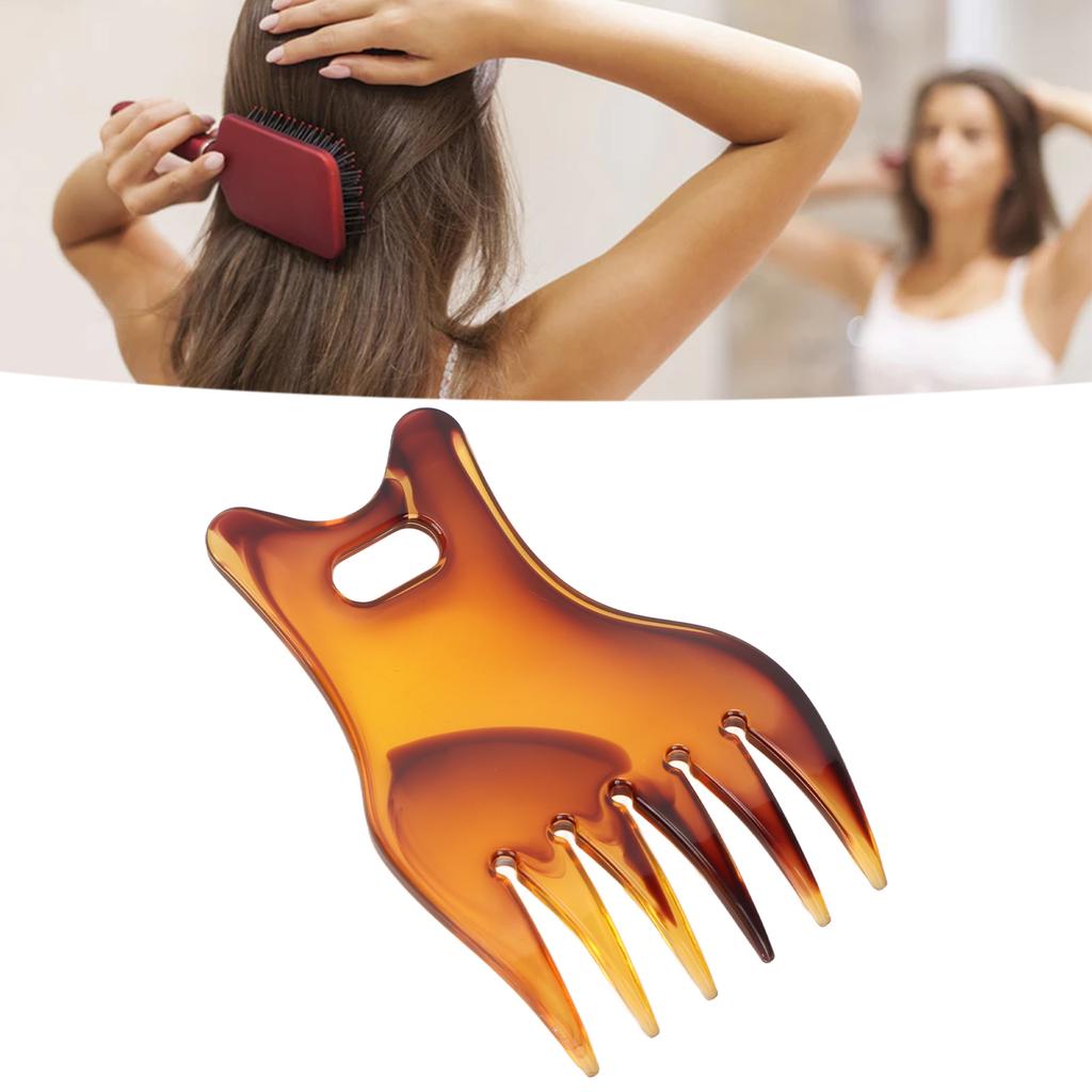 3pcs Wide Teeth Texture Comb Hair Quiff Styling Pick Comb for Retro Oil Head Slicked Back Hairstyle