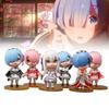 Re Life 6pcs In A Different World From Zero Character Pvc Toy Model Gift Xmas