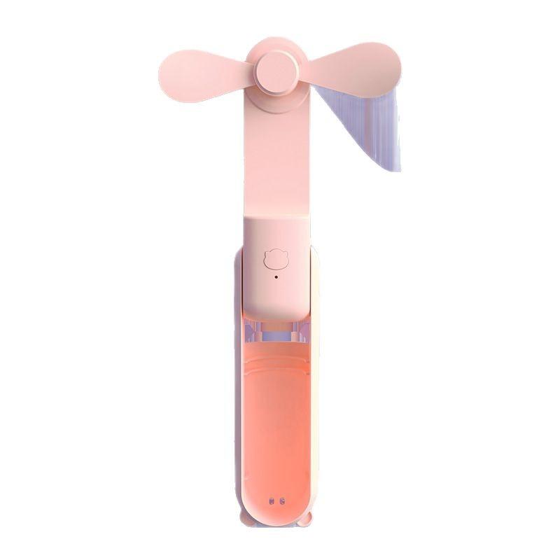 Mini Double Head Handheld Fan Desktop Office Outdoor Folding Big Wind USB Student Portable Electric Fan
