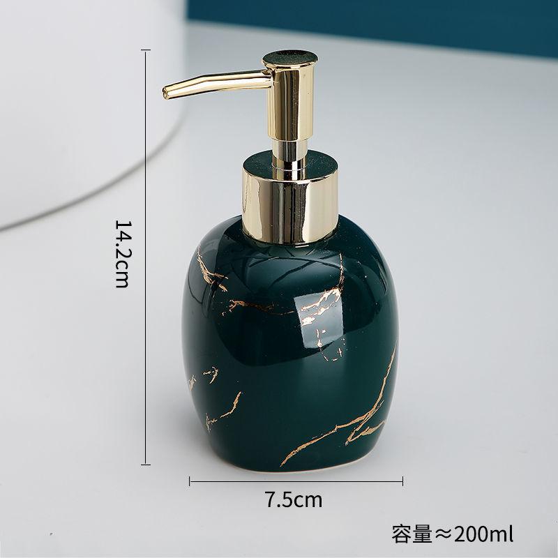 Exquisite ceramic press bottle lotion hand sanitizer separate bottle Luxury hotel shower gel shampoo separate empty bottle
