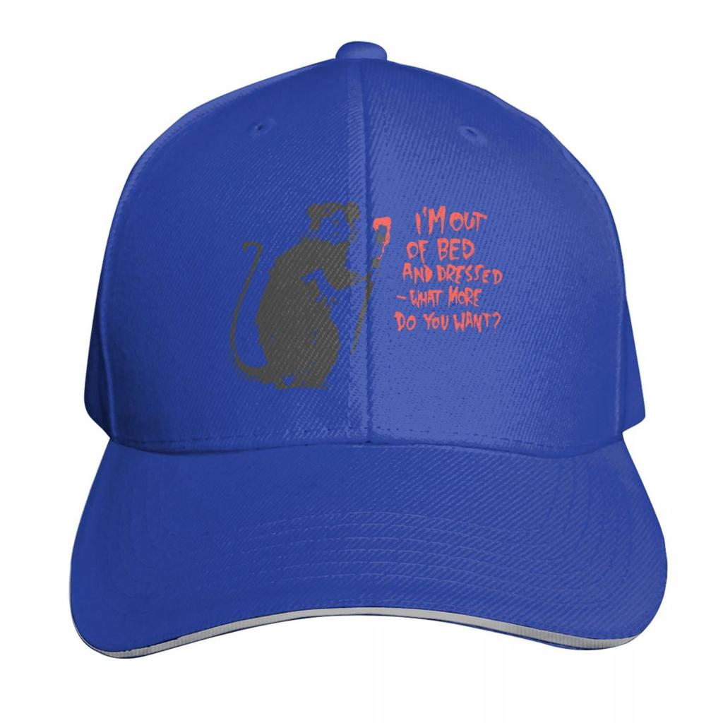 BANKSY Out Of Bed Rat Baseball Cap Military Tactical Cap Hat Baseball Cap Beach western Hat Womens Hats Unisexs