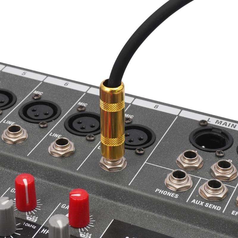 2pcs 6.35mm Plugs Solder Connectors DIY Straight Head/Elbow Solder Type Plugs for Instrument Sound Cable Termination