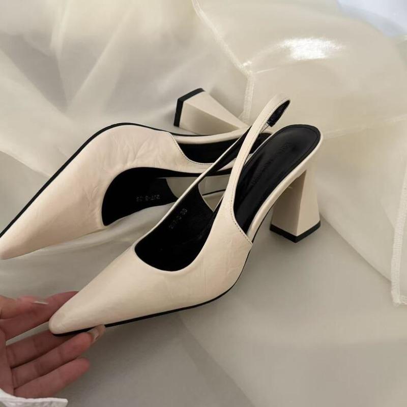 Nouveau Style de Rue Bout Couvert Sandales à Talons Hauts pour Femmes Design Style Chaussures à Enfiler Étés Banquet Fête Robe Sandales