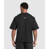 Gymshark ODPOČINKOVÉ ZÁKLADY BOXY T SHIRT Černé A2b5s Bb2j