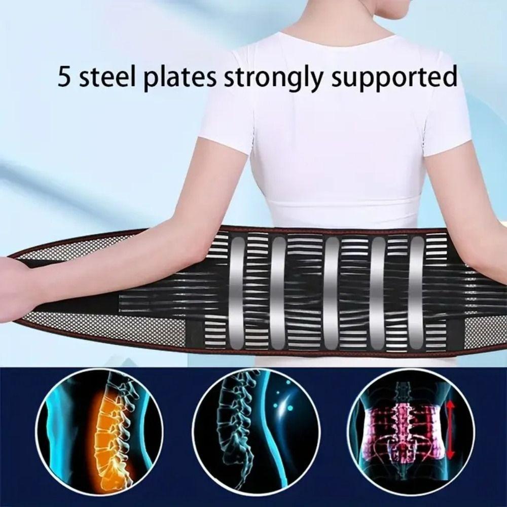 Nylon Back Brace Black Spine Support Belt New Waist Trainer Belt  Spine Support
