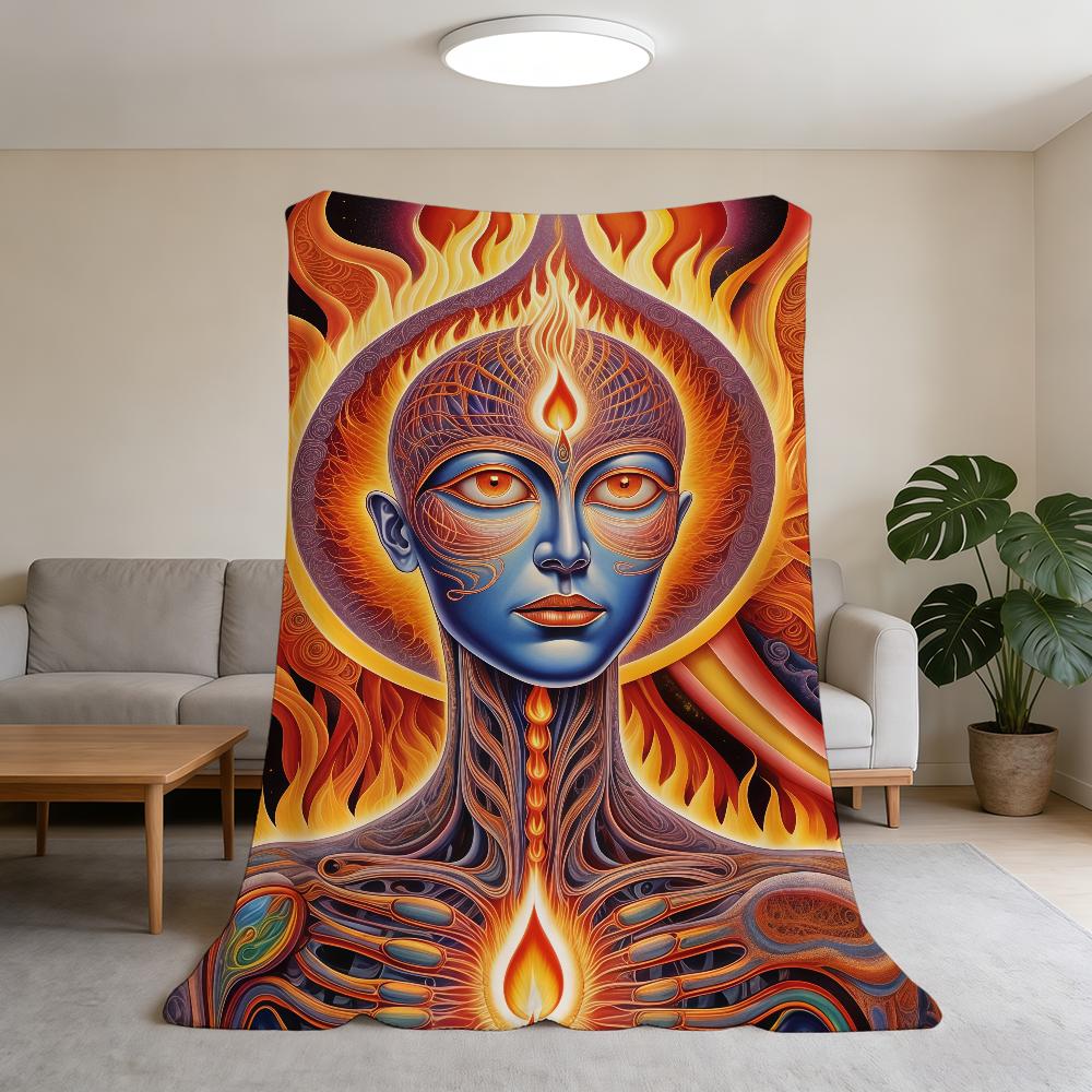 Blanket Super Alex Grey Warm Comfortable Plush Throw Blanket Child Home Psychedelic Sofa Bedroom Trippy Gift