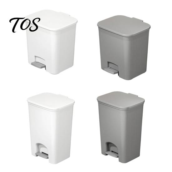 Plastic Wastebasket with Lid Slim Trash Can, Pedal Step Design, Touchless Odor Proof Wastebasket, Narrow for Small Spaces Garbage Bin Waste