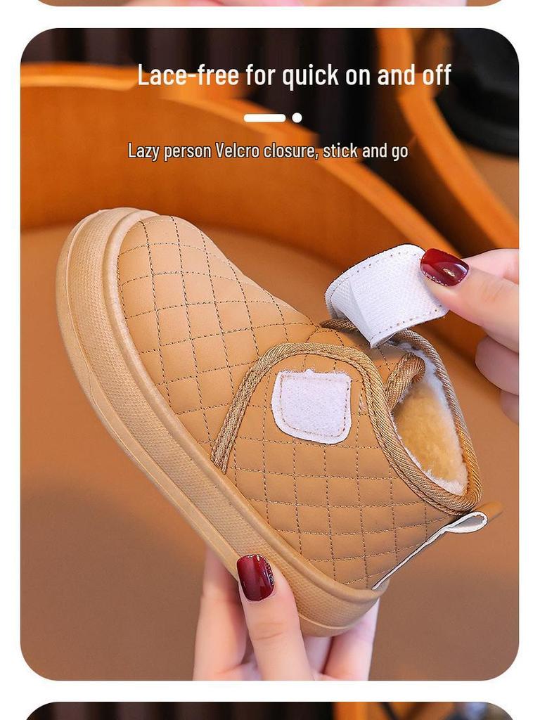 Kinder Winter Schneestiefel mit Samtfutter und Verdickter Isolierung