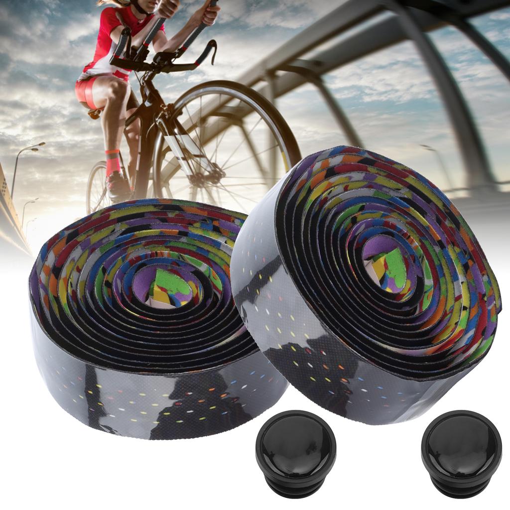 Bike Handlebar Tape NonSlip Cycling Bar Wrap PU Leather Highway Handlebar Strap