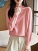 Women's Autumn/Winter Half-High Neck Thick Knit Pullover - Versatile, Loose, Slimming Solid Color Base Layer