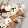 Fall Wreath Front Door Artificial Autumn Wreath Pumpkin Berry Branchesm Leaves Outdoor