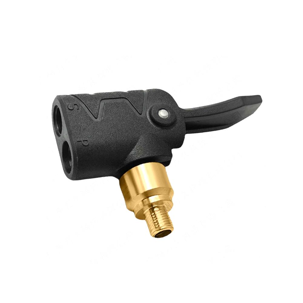 2-In-1 Car Tire Air Chuck Inflator Pump Valve Connector Car Tyre Wheel Valve Brass Clip-on Adapter for Inflatable Pump