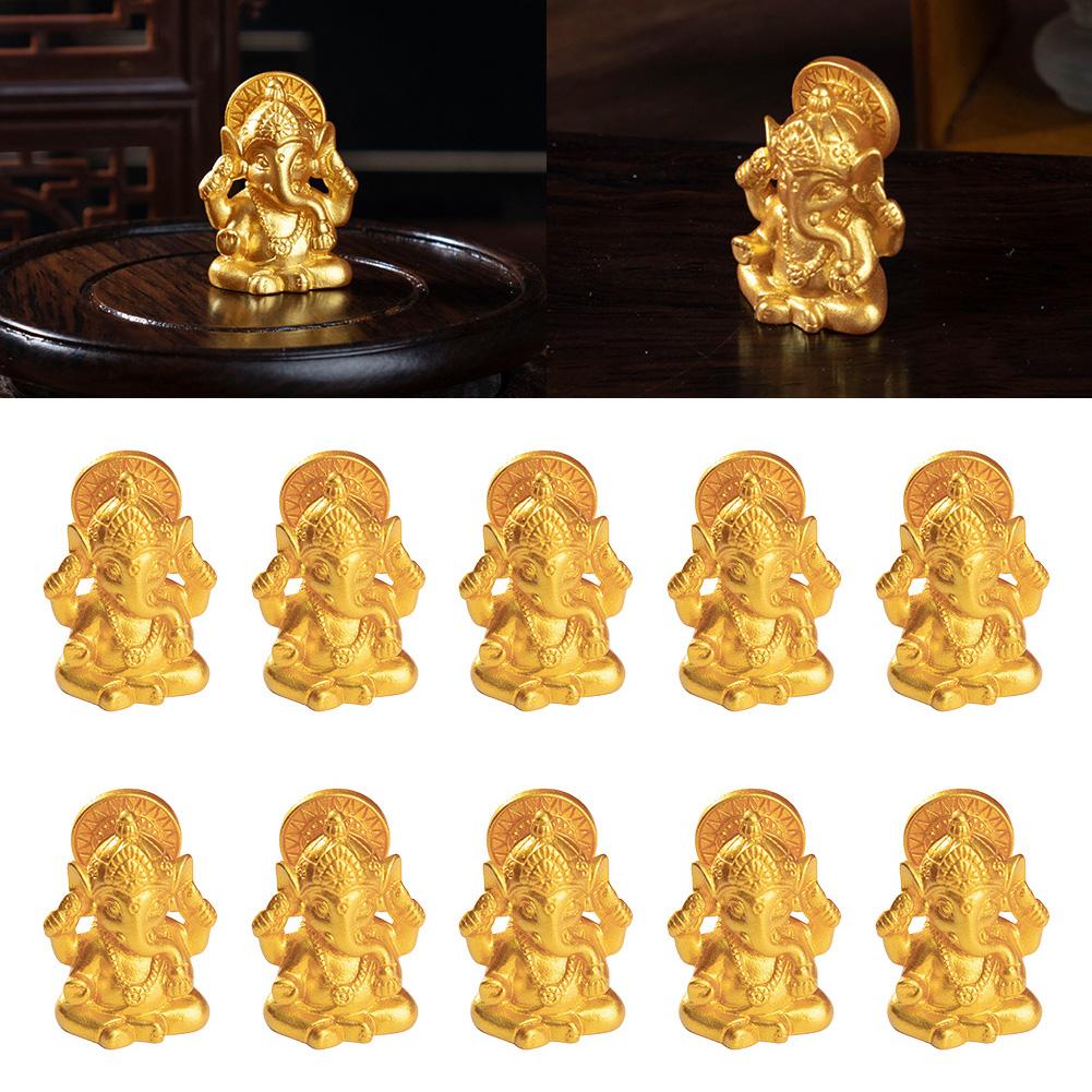 Heminredning 3,1*2,4 cm Ganesha-staty Andlig dekoration Högkvalitativ harts Imponerande storlek Intrikata detaljer