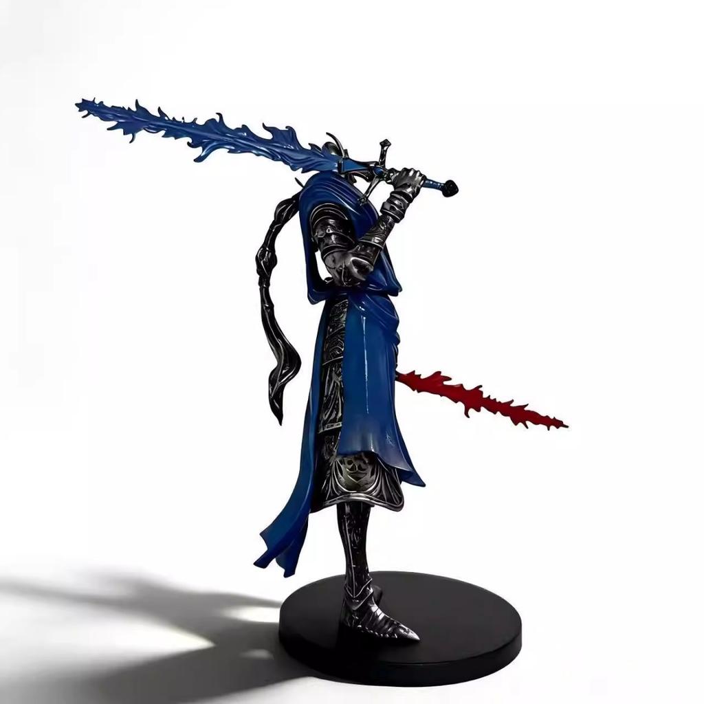 Ring Rellana Twin Moon Knight Action Figure With Miquella's Sword Collectible Statue Desktop Decor For Game Anime Fans