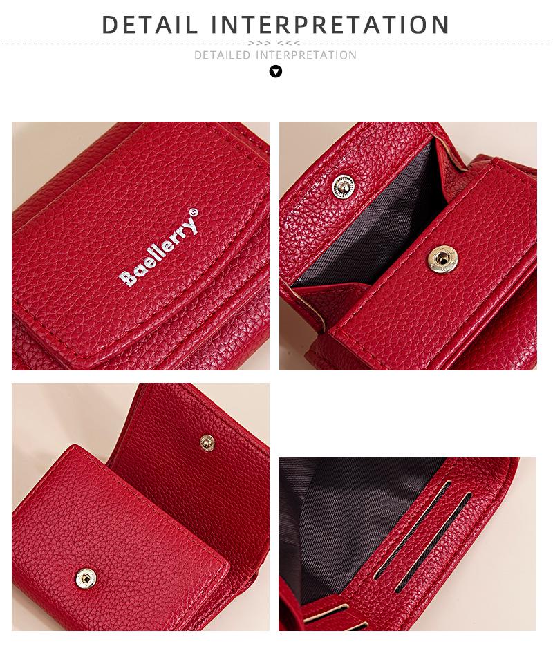 Women's Baellerry Japanese High-End Tri-Fold Wallet & Coin Purse