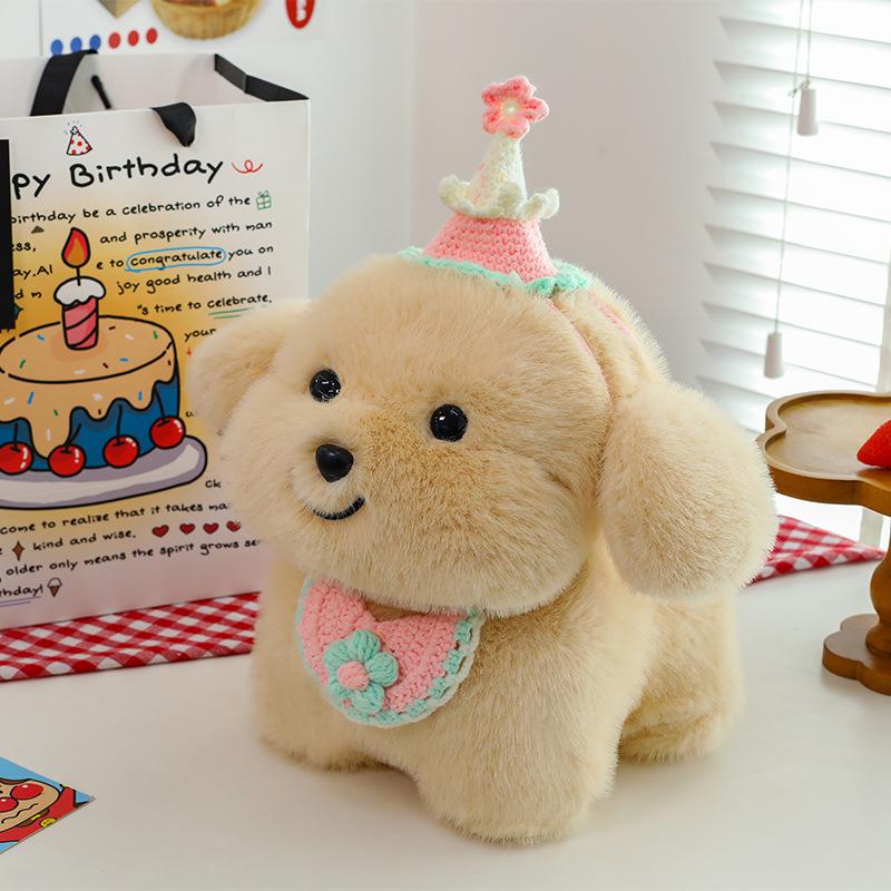 Popular Golden Retriever Dog Plush Toy Cute Golden Retriever Plush Doll Birthday Gift Children's Doll