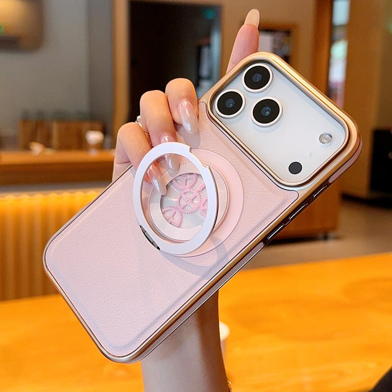 Gear Relieve Stress 360 Rotatable Magnetic Case For iPhone 17 Air 16 15 Pro Max 14 Plus Stand Cover Finger Ring Premium Shell