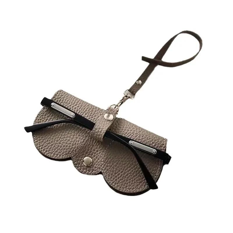 New PU Leather Sunglasses Bag Eyewear Case Container Storage Box Portable Hanging Glasses Bag Anti-Compression Sunglasses Holder