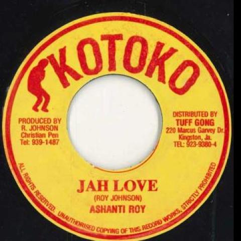 7inch Record CONGO ASHANTI ROY - Jah Love Kotoko 1984 Jamaica Reggae, Ska & Dub