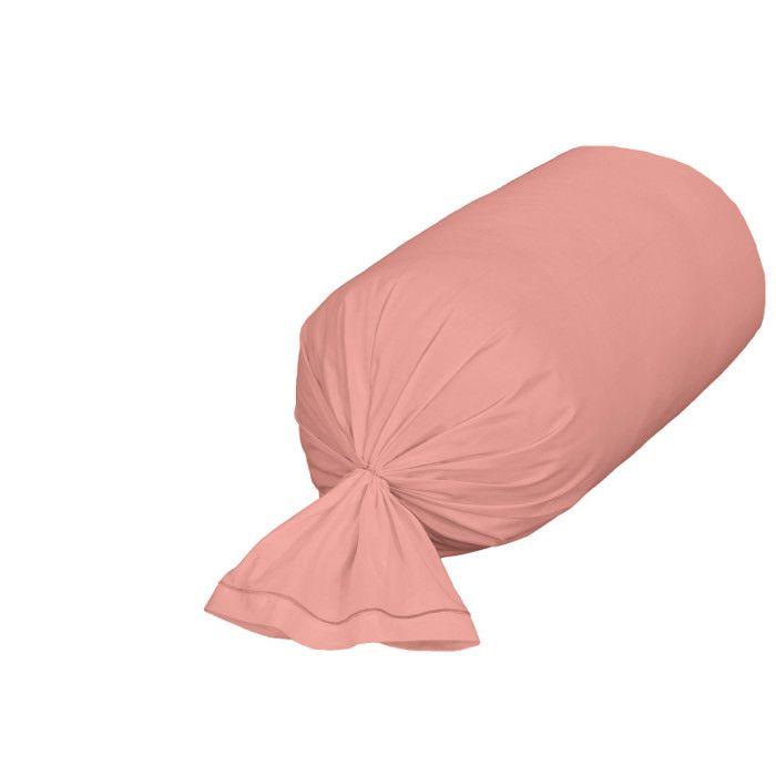 Taie de traversin percale de coton peigné "Julian" Coton Pur - Julian Rose Poudré