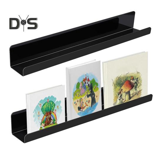 2Pcs Magnetic Bookshelf Whiteboard Reusable Metal Display Stand with Strong Magnetism Floating Book Holder