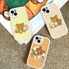 Cartoon Rilakkuma Bear Phone Case For iPhone 16 15 14 13 12 11 Pro Max Plus Shockproof Leather Cover