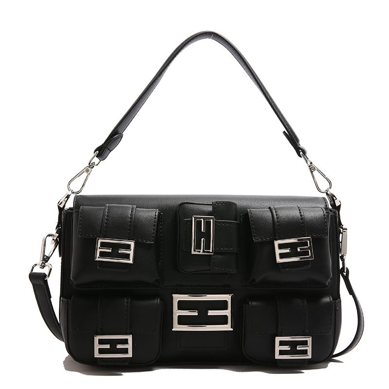 Women's bags, fashionable and versatile handbags, high-end large-capacity multi-pocket underarm bags, shoulder messenger bags.