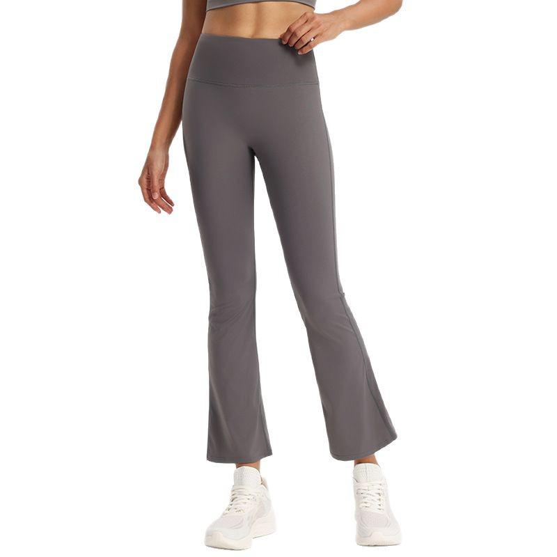 Women's High-Waist Butt-Lift Yoga Pants - Elastic, Quick-Dry, Slimming Micro Flare Fitness Tights