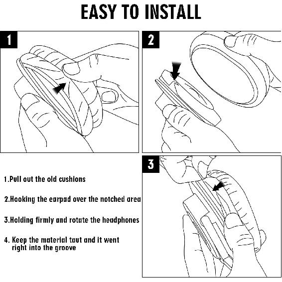 Replacement Earpads for Sony MDR-RF970R 960R RF925R RF860F RF985R, Headphones Ear Pads Cushion Headset Ear Cover with Memory Form