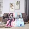Cute Anime Chocola Vanilla Blankets Nekopara Cartoon Wool Funny Warm Throw Blankets for Bedspread Decoration