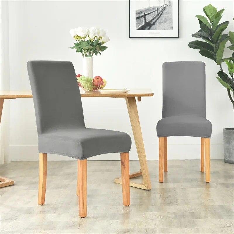 1pc Velvet Fabric Chair Cover Super Soft Chair Covers For Dining Room Luxurious Office Seat Cases Stretch For Banquet