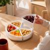 Compartmentalized Snack Storage Box Divided Rotatable Snack Container  Camping