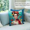 F-Frida K-Kahlo Art Pillow Case Short Plush Double-sided Print Square Throw Pillow Covers Sofa Home Cushion Decor