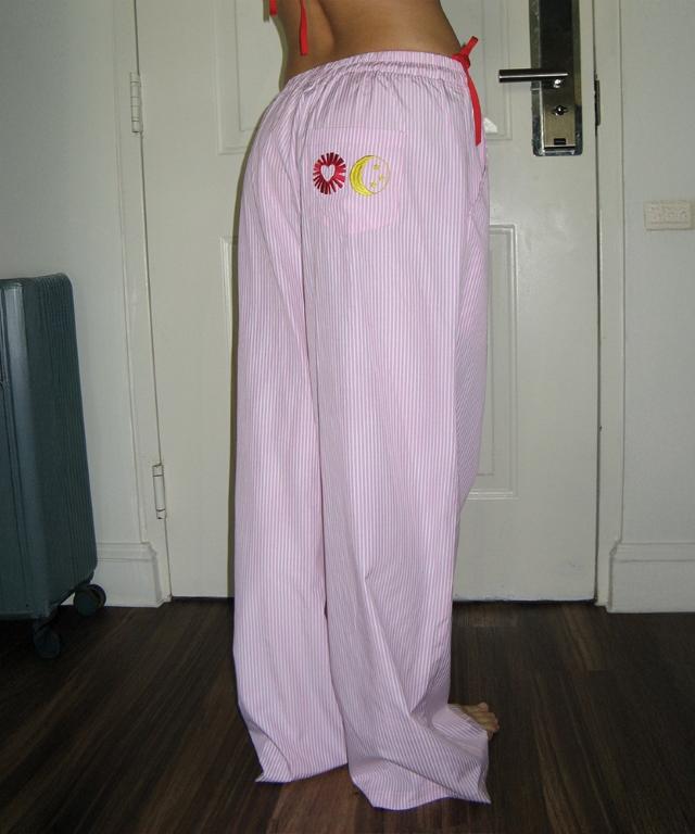 MOODBETTER Stripe Relax Pants Pink